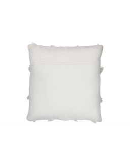 Coussin Croix Carre Polyester Blanc (43X43X14Cm)