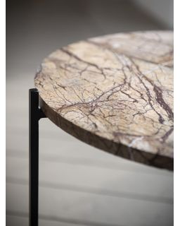  Carrara Dessus De Table Marble Ø45 X H 1,5Cm Rose