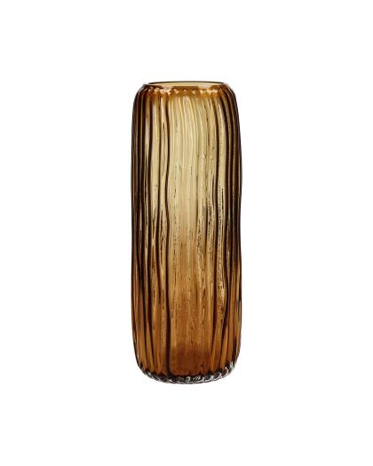  Raio Vase Verre Ø11 X H 31Cm Ambre