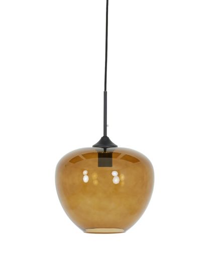 Suspension Ø30 X 25Cm Mayson NoiretVerre Brun