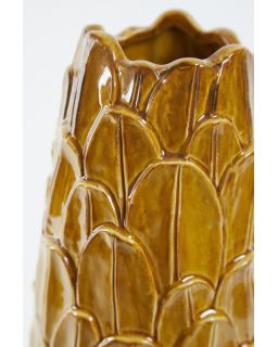 Vase Ø18,5X73 Cm Toine Céramique Ocre Jaune