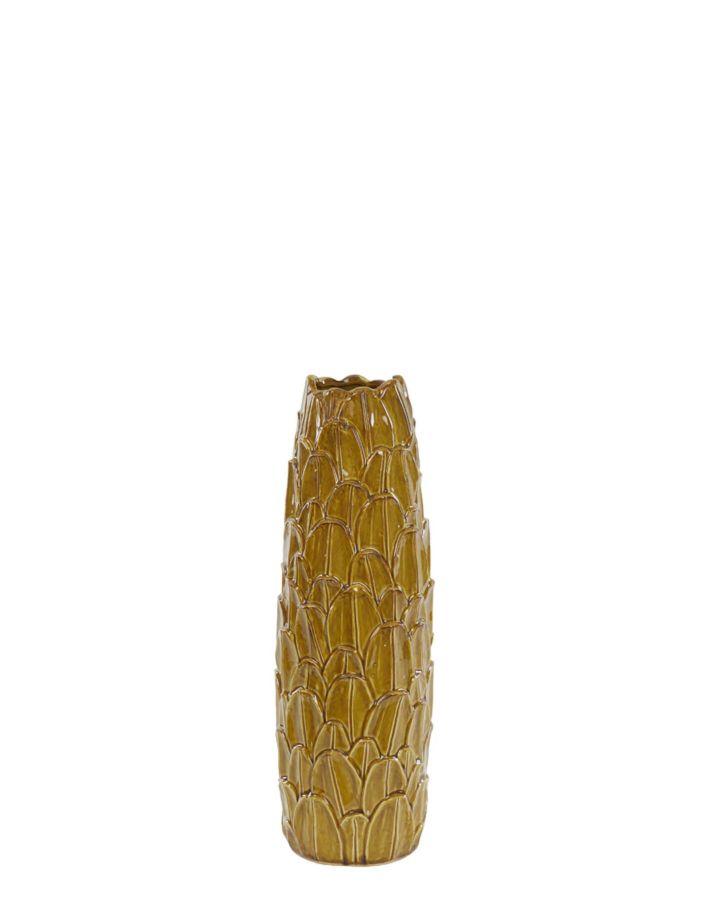 Vase Toine Céramique Ocre Jaune Ø15 X 46Cm