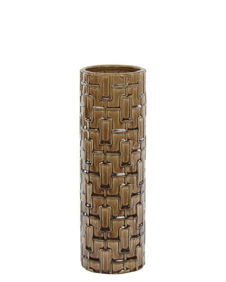Vase Trevor Céramique Brun Ø14 X 43Cm