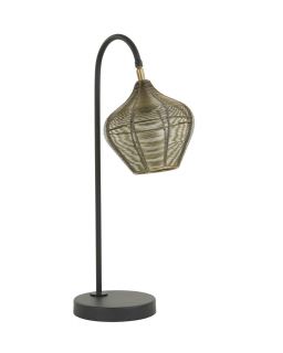 Lampe De Table Alvaro Bronze AntiqueetNoir Mat 27 X 20 X 61Cm