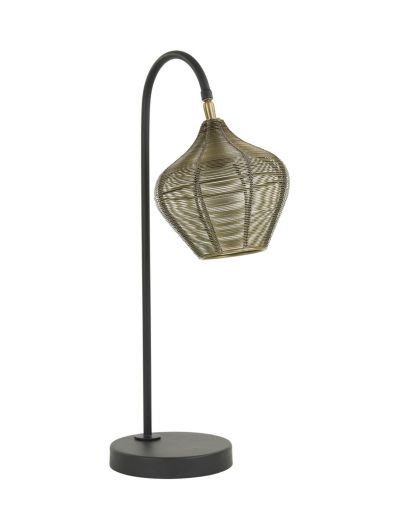 Lampe De Table Alvaro Bronze AntiqueetNoir Mat 27 X 20 X 61Cm