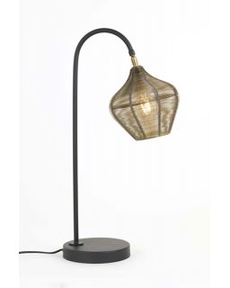 Lampe De Table Alvaro Bronze AntiqueetNoir Mat 27 X 20 X 61Cm