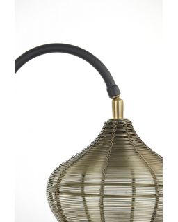Lampe De Table Alvaro Bronze AntiqueetNoir Mat 27 X 20 X 61Cm