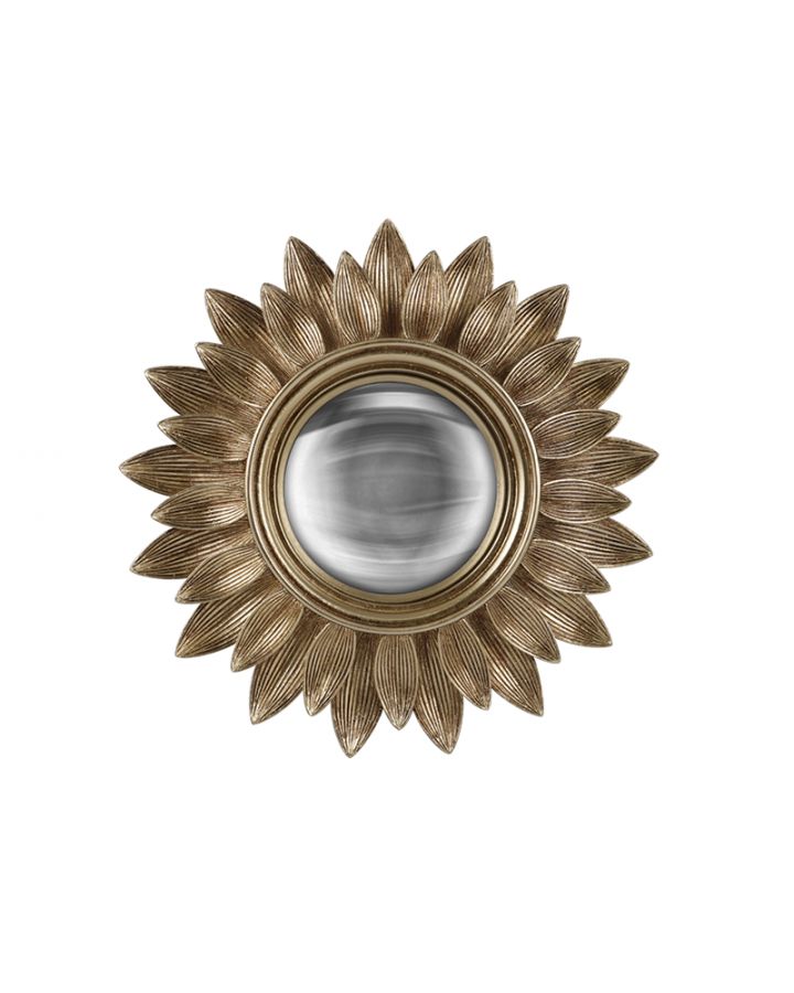 Miroir Lila Convexe Dore Ø20,8Cm