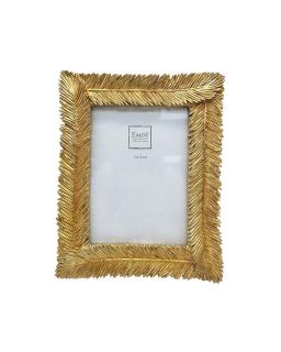 Cadre Plumes Dore 13 X 18Cm