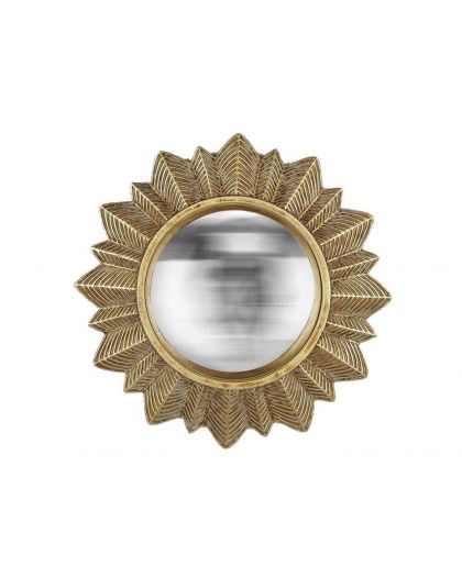 Miroir Maya Soleil Dore Ø23Cm