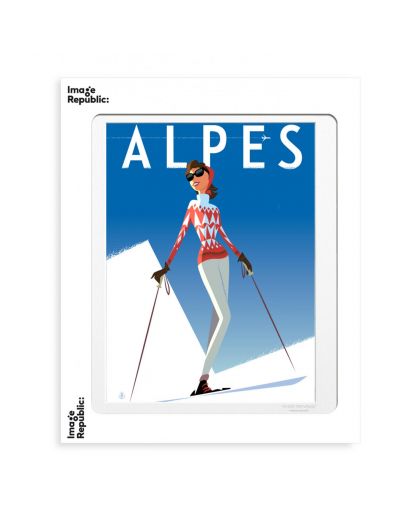 Monsieur Z Alpes Fille Rouge 40X50Cm