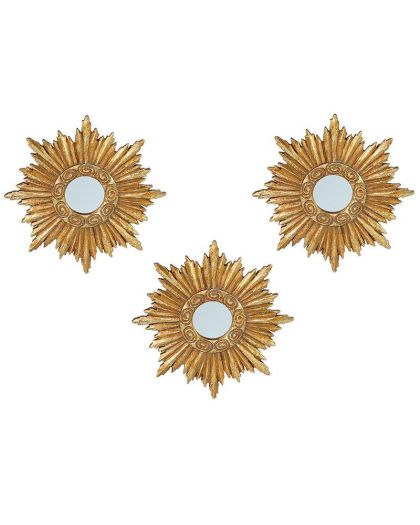 Lot 3 Miroirs Mini Soleil Ø14,5Cm Exterieur