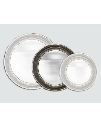 Miroirs NoiretArgent Convexe Ø19Cm