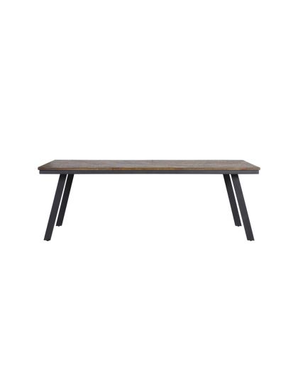 Table à manger 180x90x78cm CEIRA gris-bois gris vieux