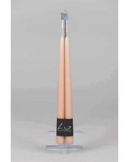  Paire De Bougies De Table Velours Luz Your Senses Portobello Ø2,2Xl30Cm