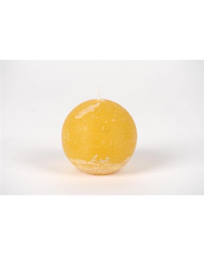  Bougie Boule Rustique Luz Your Senses Ocre Ø8Cm