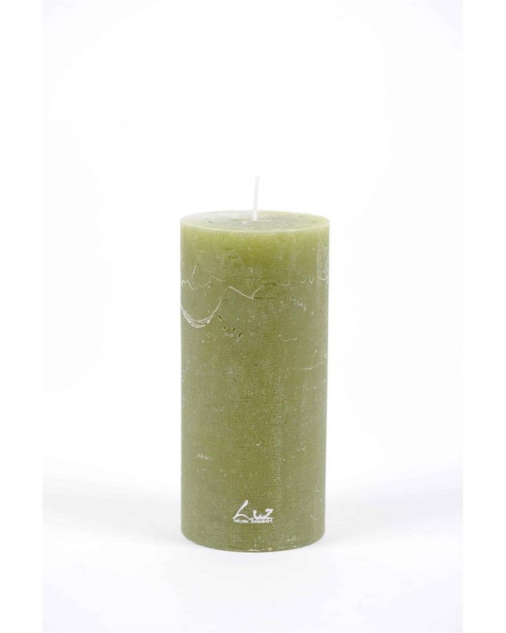  Bougie Rustique Luz Your SensesVert Écossais Ø7Xh15Cm