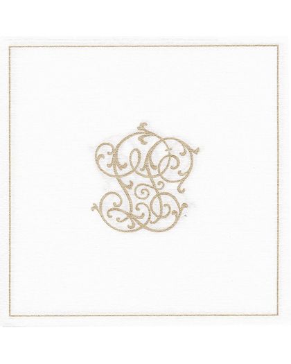 Serviette, Monogramme Or Petit Modèle