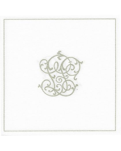Serviette, Monogramme Argent Petit Modèle