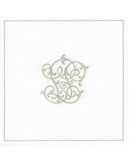 Serviette, Monogramme Argent Grand Modèle