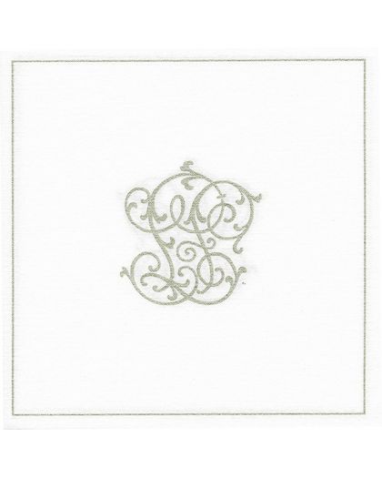 Serviette, Monogramme Argent Grand Modèle