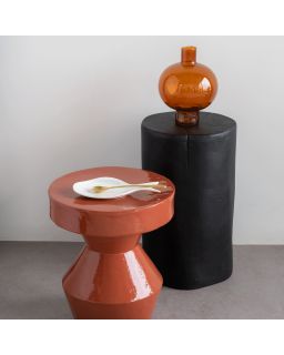 Vase Recyclé verre OrangeØ15,5 X 20Cm