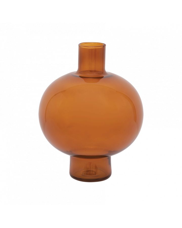 Vase Recyclé verre OrangeØ15,5 X 20Cm