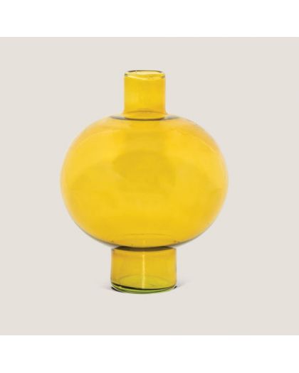 Vase Recyclé verre Ambre Vert Ø15,5 X 20Cm