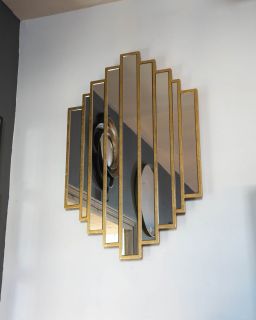 Miroir Art Deco Dore 51X80Cm