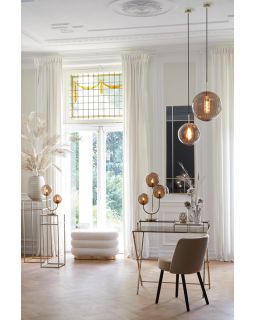 Pilier S/2 30X30X80+35X35X100 Cm Bilo Or Clair+Verre Brun
