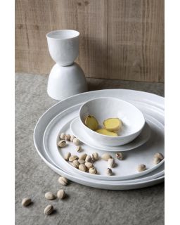  Porcelino White Bol À Soupe Ovale Porcelaine L 17 X W 16 X H 4Cm