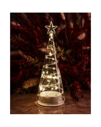 Sweet Christmas Tree, H22 Cm, Blanc/Clear
