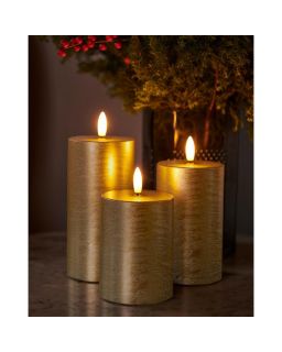 Sille 3 Pièces Set, Ø7,5X10/12,5/15 Cm, Or