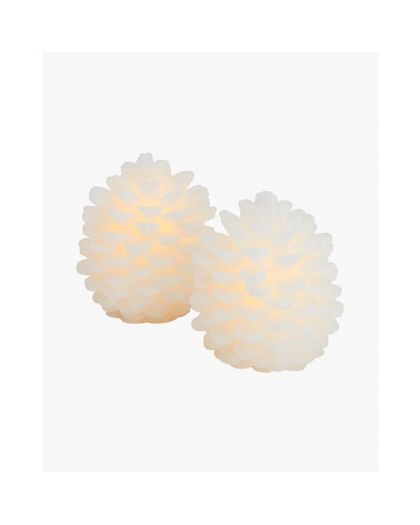 Clara Cone, 2Pièces Set, H10 Cm , Blanc