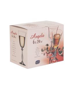 Coffret 6 Verres A Pied Angela Optic Filetor 25Cl