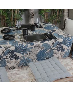 Nappe Plastifie Lombok Blue Stone 150X150 Cm