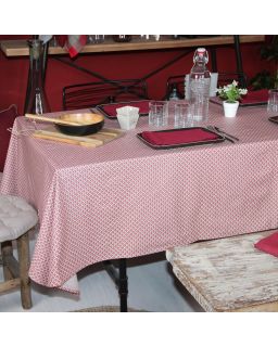 Nappe Plastifie Eventails Bordeaux 300X150 Cm