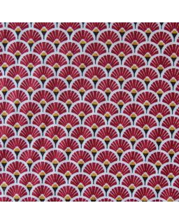 Nappe Plastifie Eventails Bordeaux 300X150 Cm