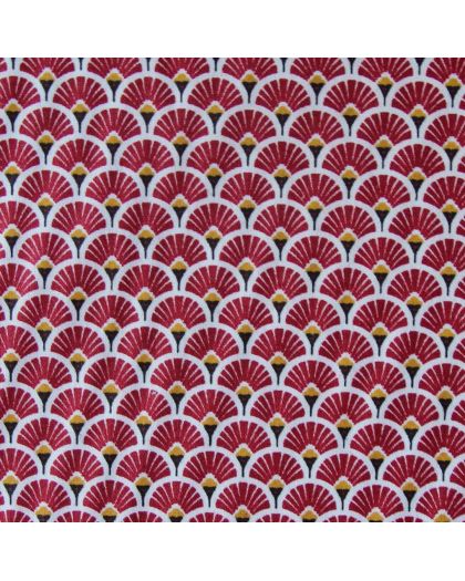 Nappe Plastifie Eventails Bordeaux 300X150 Cm