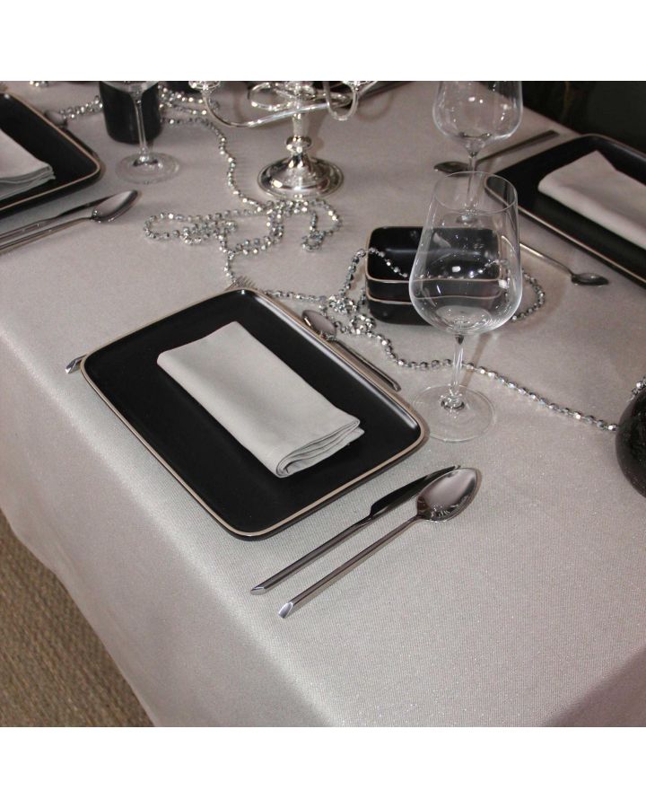 Nappe Etincelle Blanc 250X150 Cm
