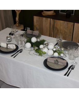 Nappe Etincelle Blanc 250X150 Cm