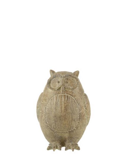 Hibou Resine Marron Clair Small (13X20X6,95Cm)