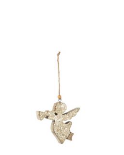 Ange Trompette A Suspendre Bois Manguier Brillant S (10,5X1,5X16,096Cm)