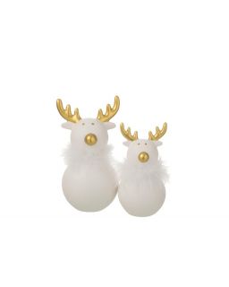 Elan Ceramique Rond Lignes Or/Blanc Large (9X19X4,775Cm)