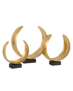 Decoration Lune Metal Dore Large (11,5X34X0,00605Cm)