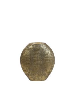 Vase Déco 29,5X8X31,5 Cm Skeld Bronze Antique