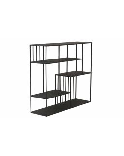 Etagère Murale Ouverte 90X26X80 Cm Yvona Noir