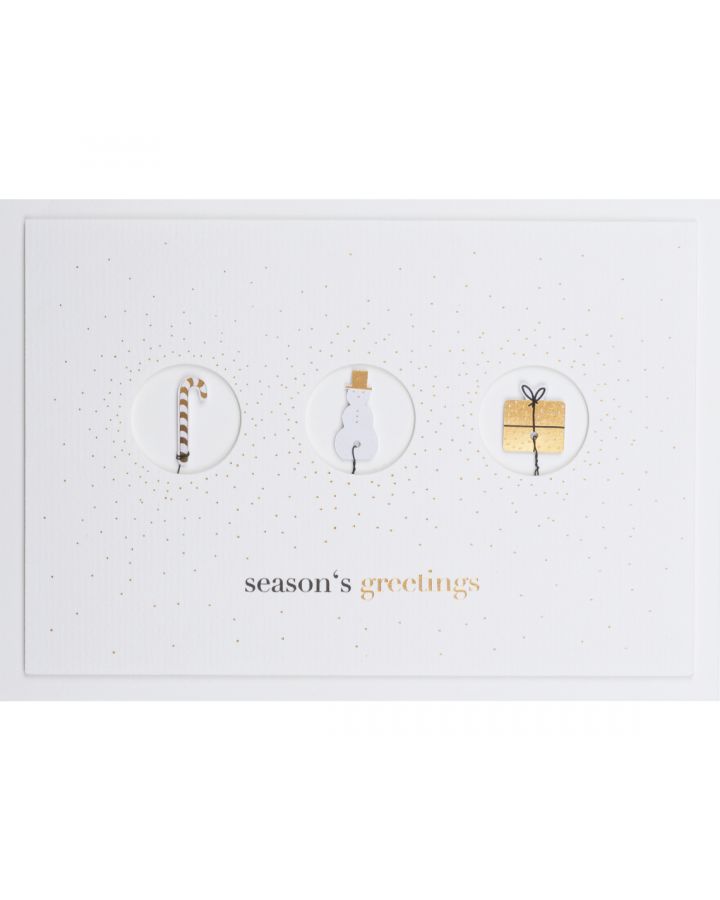 Christmas Wire Card Season'S Greetings