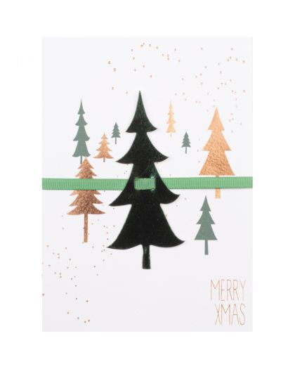 Christmas Ribbon Card Merry Xmas