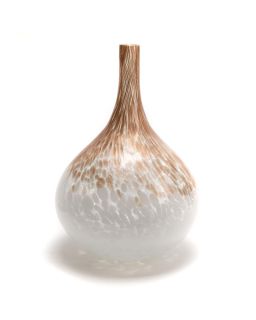 Vase Bouteille Comete H36 Ø23 Cm Blanc Glass